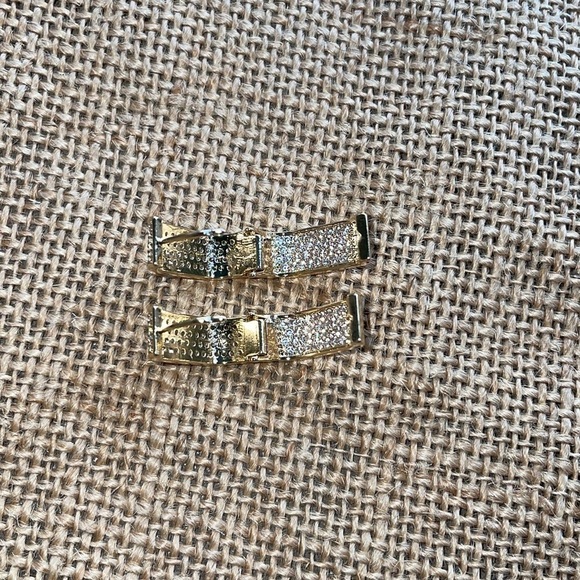 Mirco pave CZ Sparkly Earring hoop Hoops Designer Luxury New Gold Plated - Picture 8 of 15